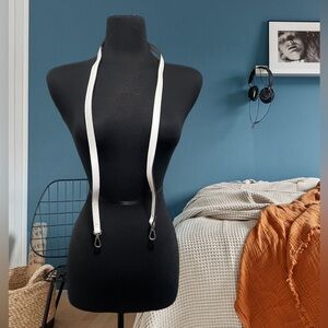 WHITE FAUX LEATHER‎ CROSSBODY REPLACEMENT STRAP